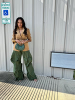 Load image into Gallery viewer, Cascade Wide Leg Ruffle Jogger
