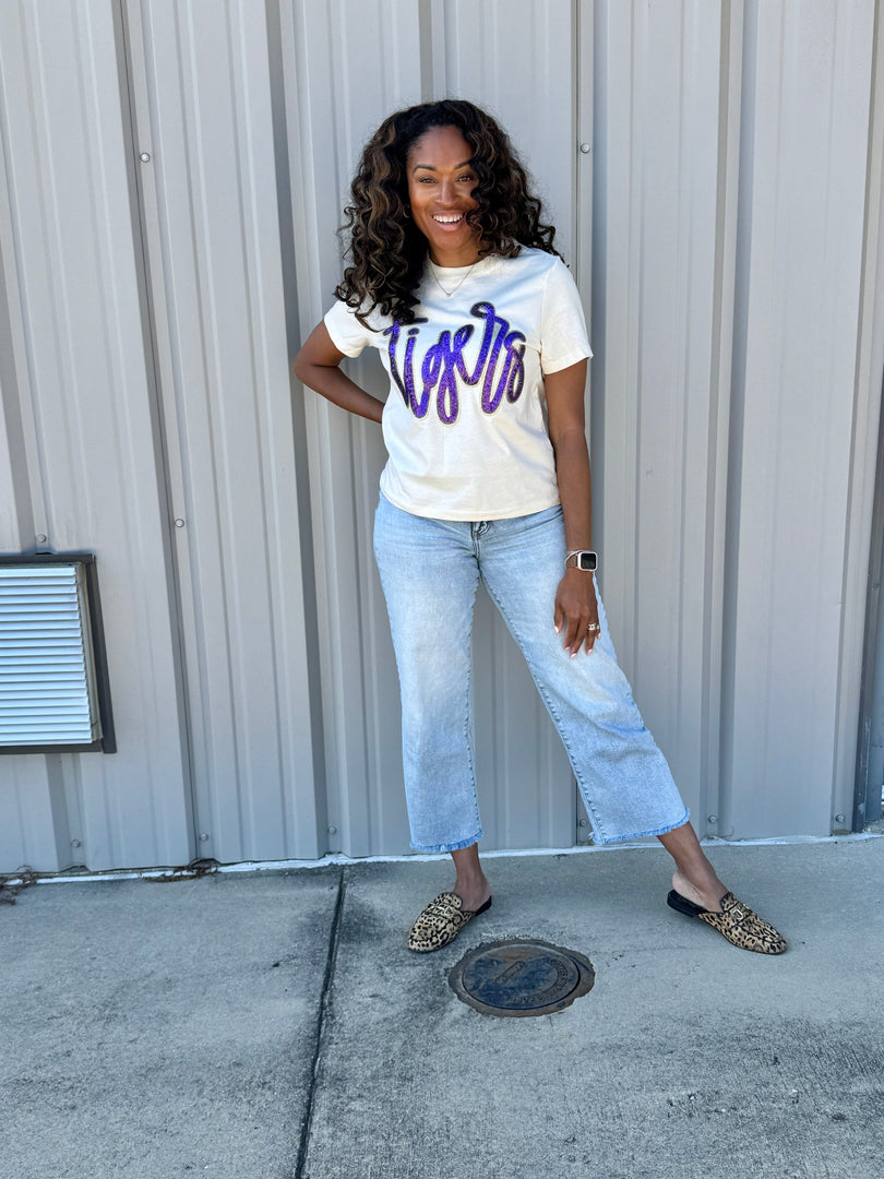 Sequin Tigers Patch Tee