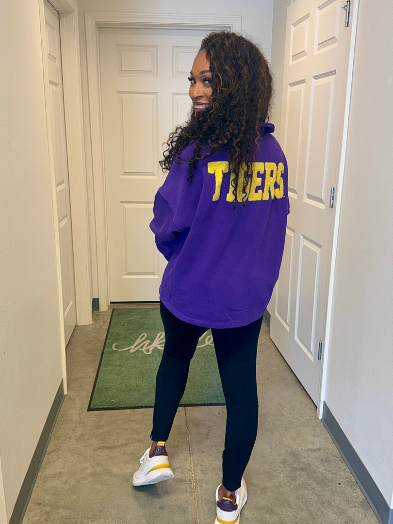 The LSU Collared Sweatshirt