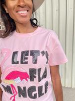 Load image into Gallery viewer, Let&#39;s Flamingle Sequin Tee