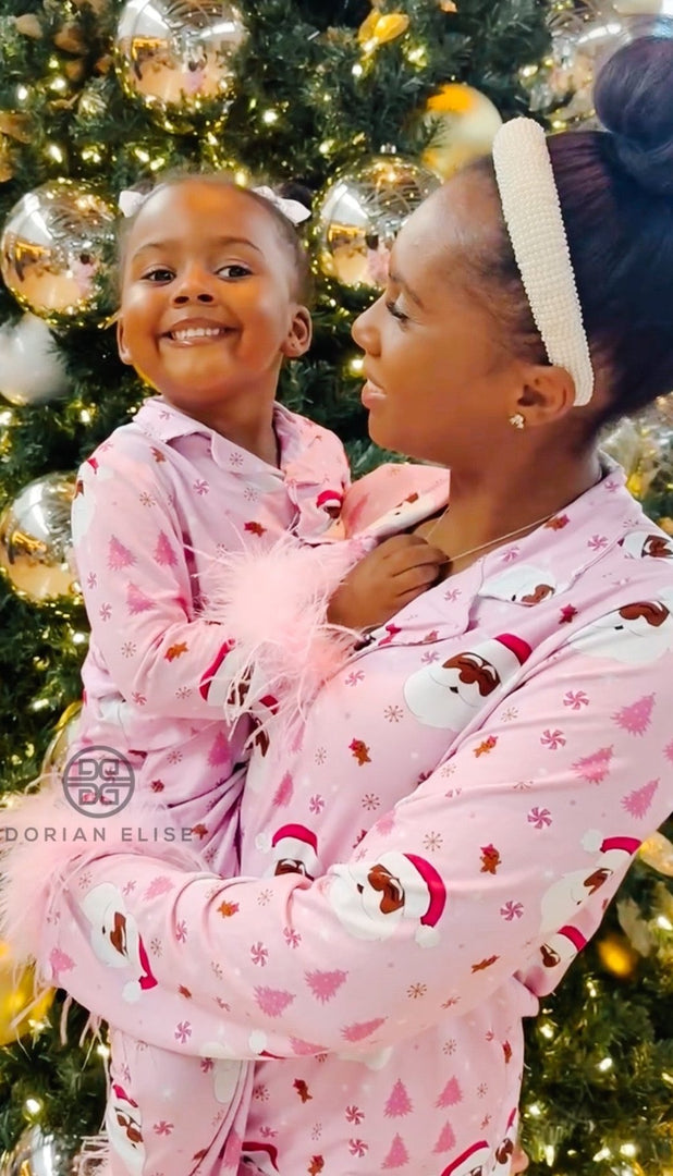 Santa Luxe Black Santa Lounge Set With Detachable Feathers