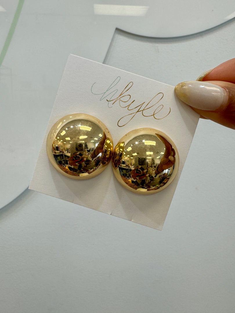 Gold Dome Earrings