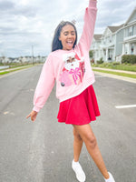 Load image into Gallery viewer, Cocoa Santa Sequin Luxe Women&#39;s Black Santa Sweatshirt
