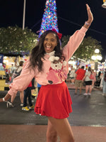 Load image into Gallery viewer, Cocoa Santa Sequin Luxe Women&#39;s Black Santa Sweatshirt
