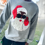 Load image into Gallery viewer, Unisex Cocoa Santa Black Santa "You Better Watch Out"Sweatshirt