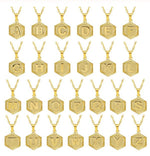 Load image into Gallery viewer, Initial Hexagon Charm Pendant Necklace