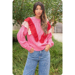 Load image into Gallery viewer, Ruffled Accent Cable Knit Sweater